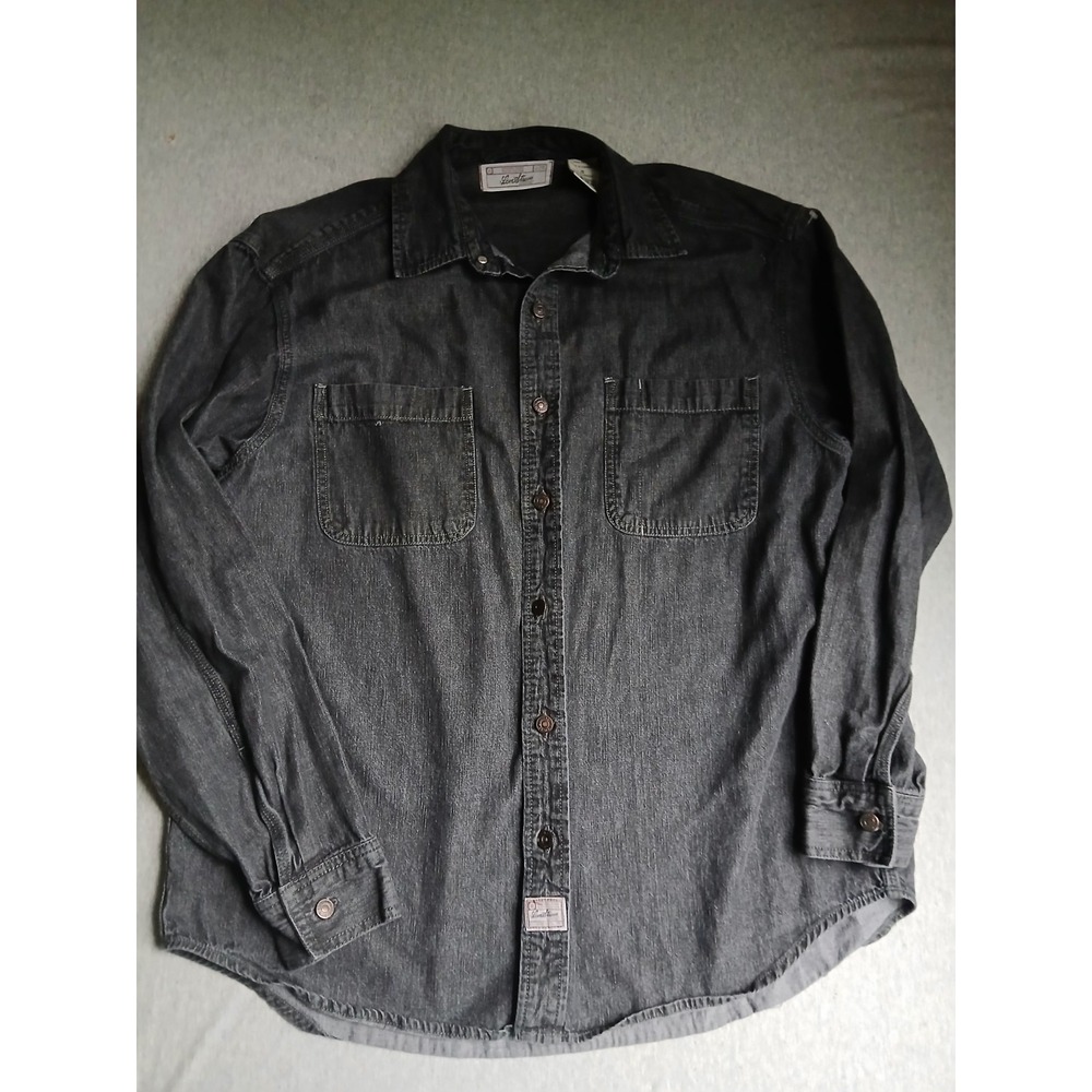 Levi's Denim Shirt Mens Large Metal Button Western Cowboy Ranch Work Vintage
